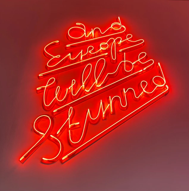 a red neon sign that reads you're just a sunny day