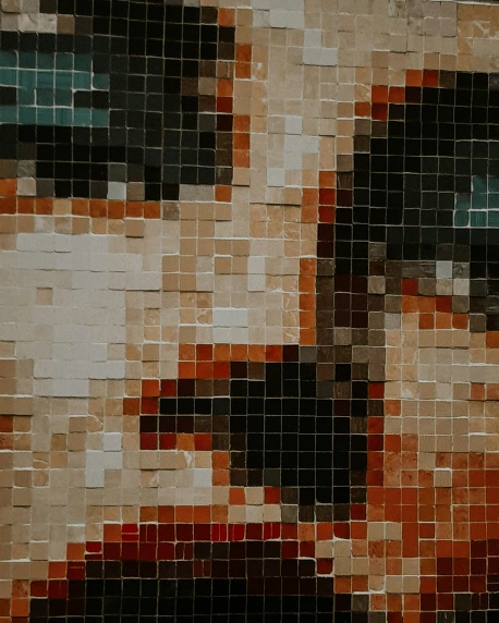 the portrait of a man's face is made of tiles