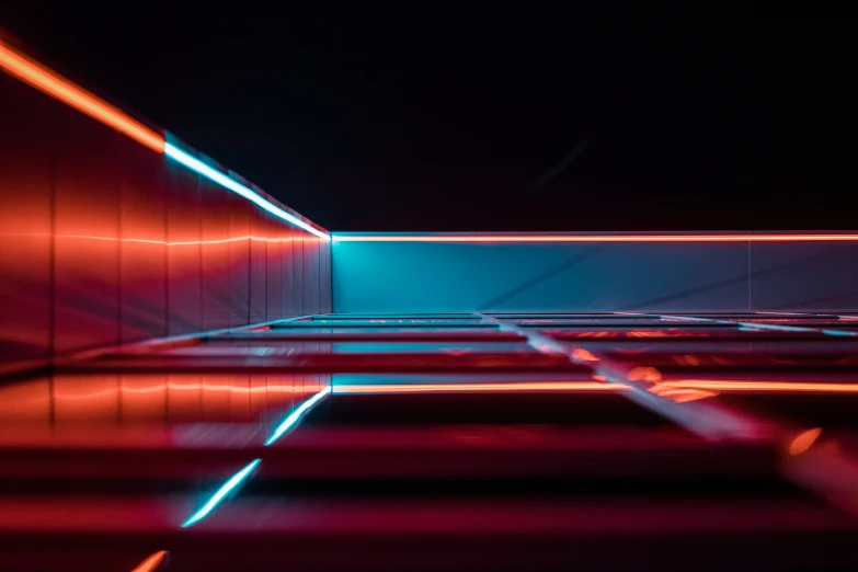 an image of brightly colored lights in a room