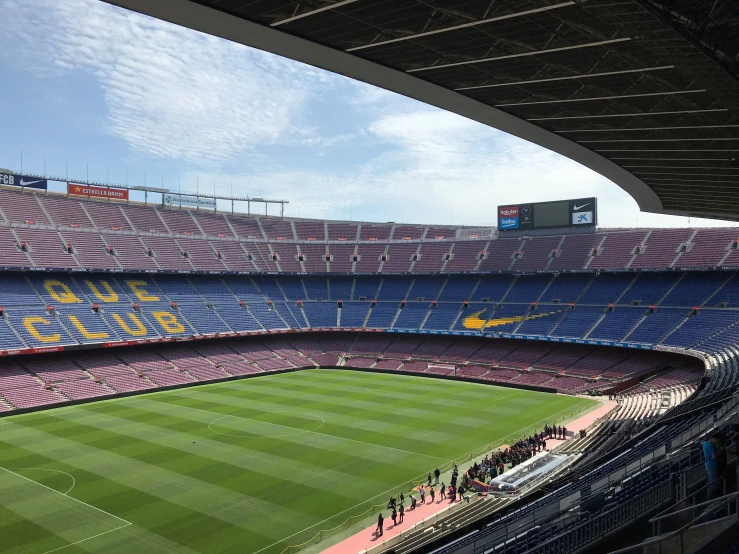 a large stadium full of fans waiting for the game