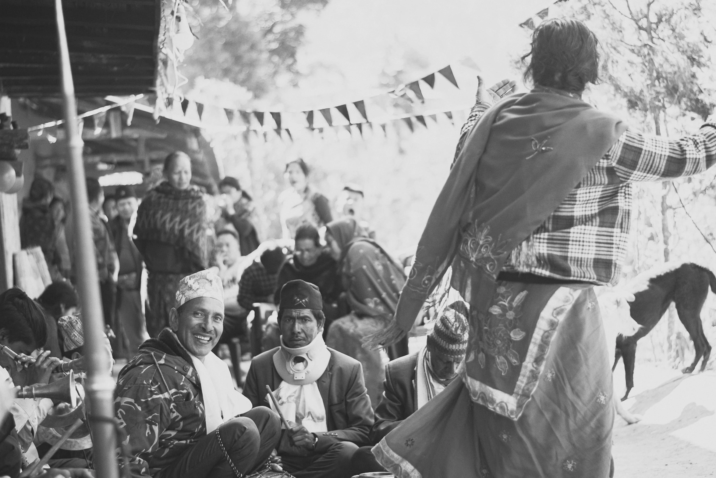 black and white pograph of a woman on a horse