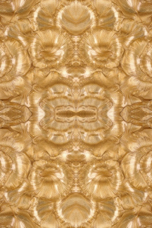 gold foil fabric with circular spiral designs