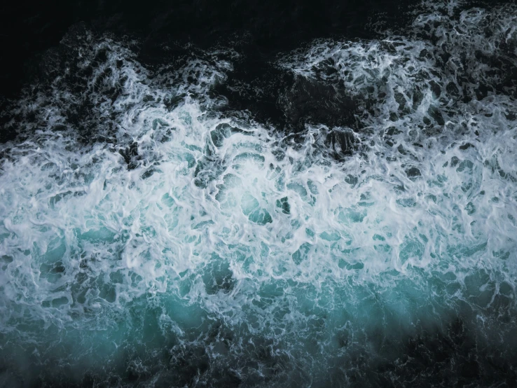 the view from a boat, looking down at an ocean surface