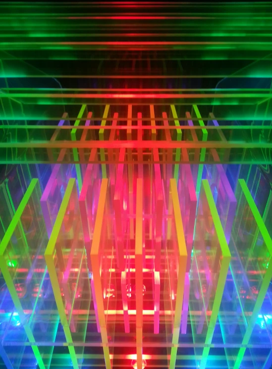 an abstract image of colored lights in an artistic way