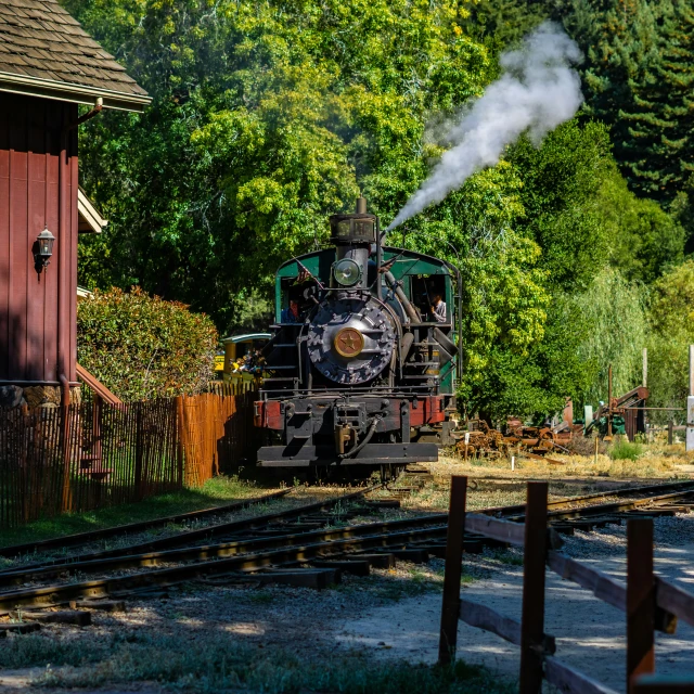 a train moving along a small track