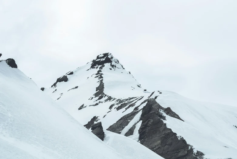 this is a picture of the top of a snowy mountain