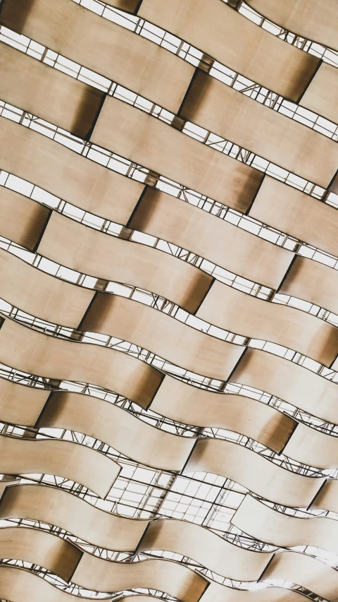 an empty platform with wooden slats in a building