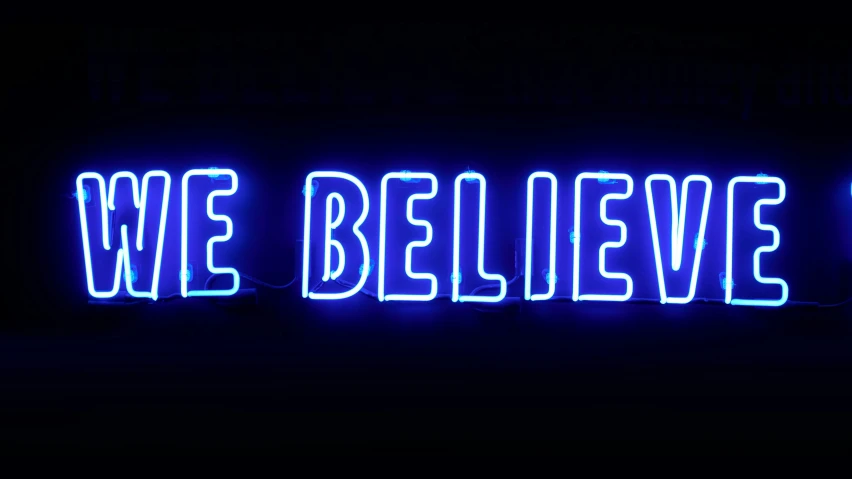 we believe light up text at night