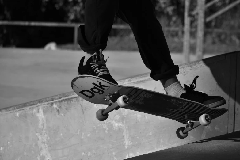 a person on a skateboard in the air