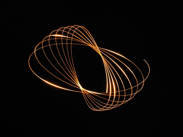 a picture taken with a cell phone, at night of orange spirals