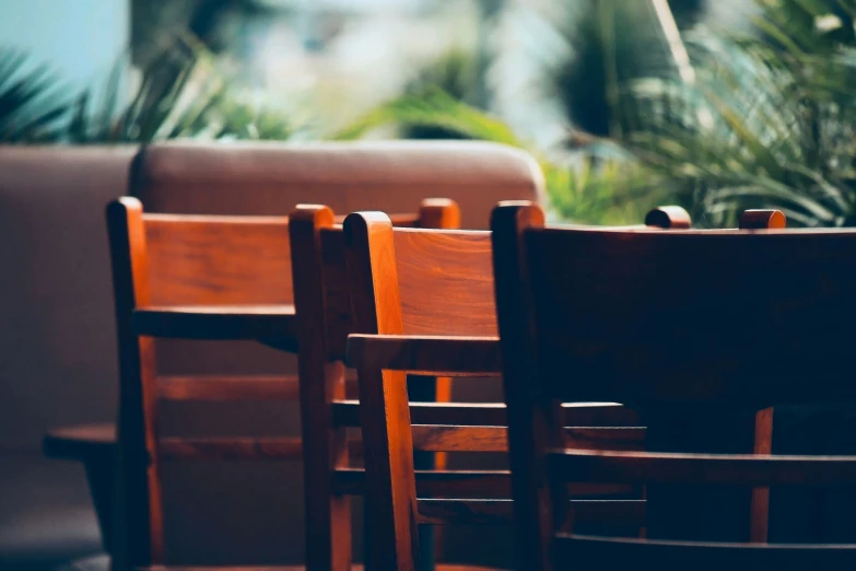 close up of some chairs and one another