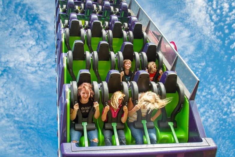 several people on an amut ride in the sky