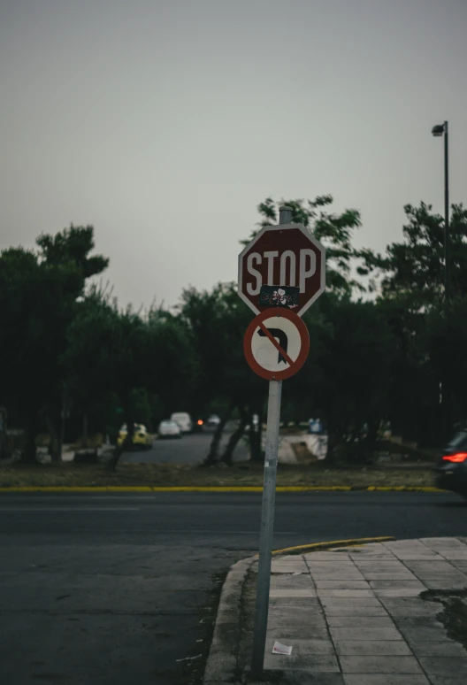 an image of stop sign on the street