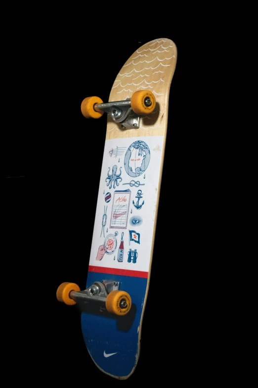 a skate board with the words chicago on it