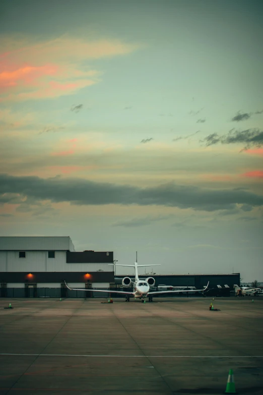 an airplane that is sitting in the runway