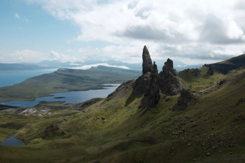 some kind of structure with two huge water valleys