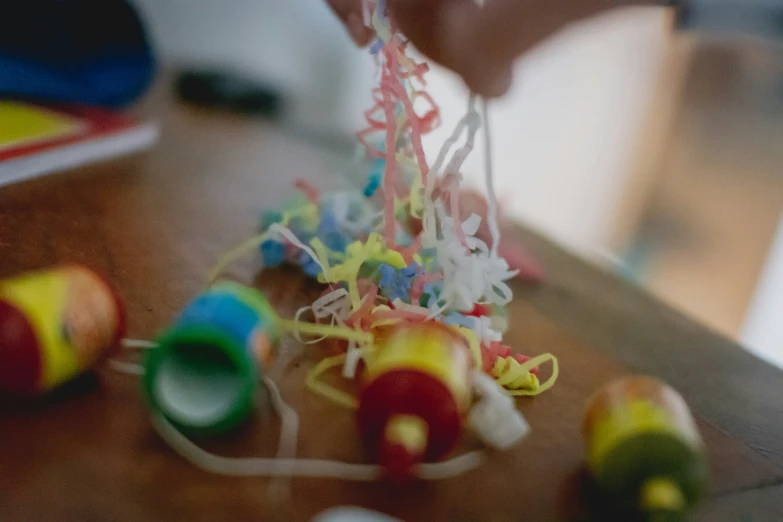 a bunch of objects sit on the table