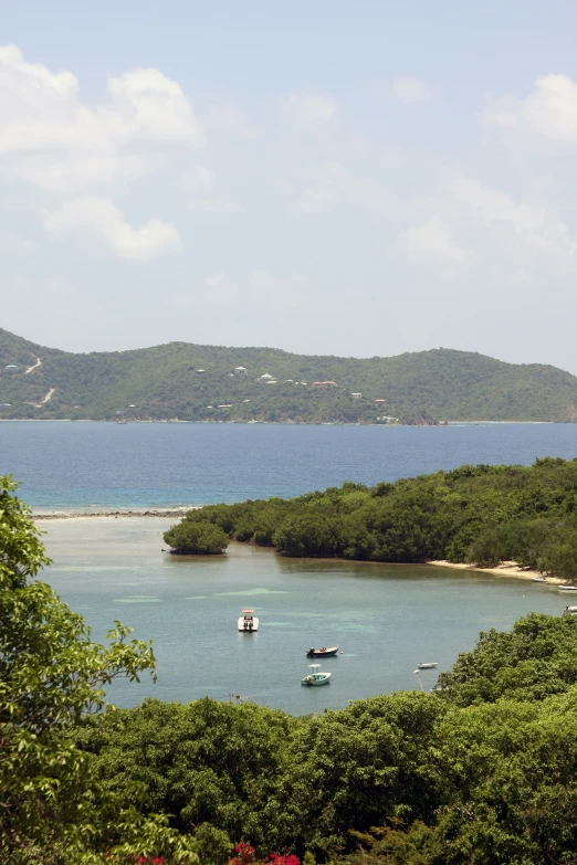 boats are out on the clear water