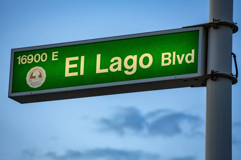 a street sign showing the name el flag blvd