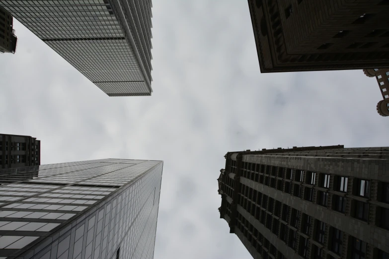 two very tall buildings next to each other