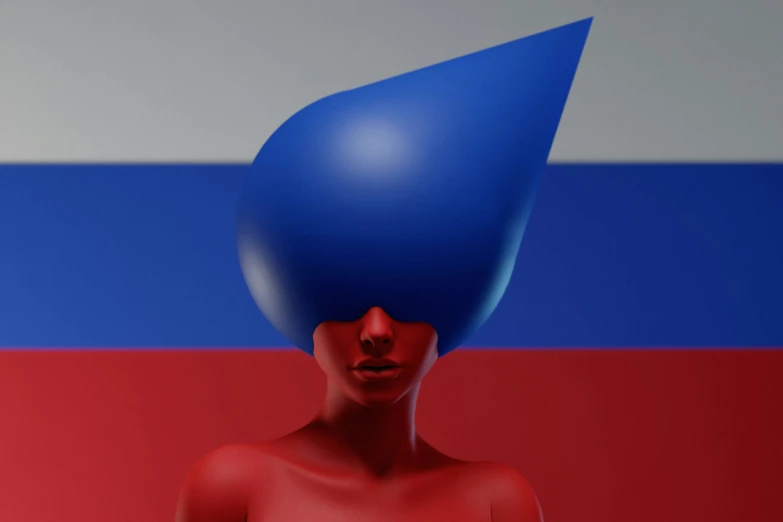 an image of a woman with a balloon on her head
