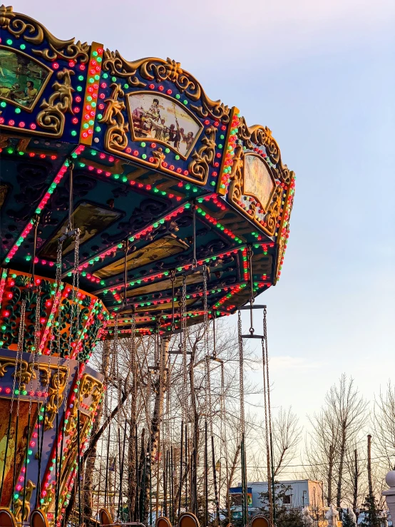 a merry go round at an outdoor event