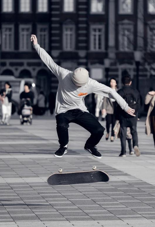 a person doing a trick on their skateboard