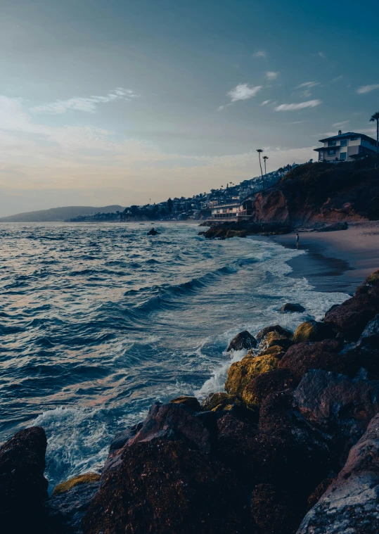 a po of a beach with waves and sky