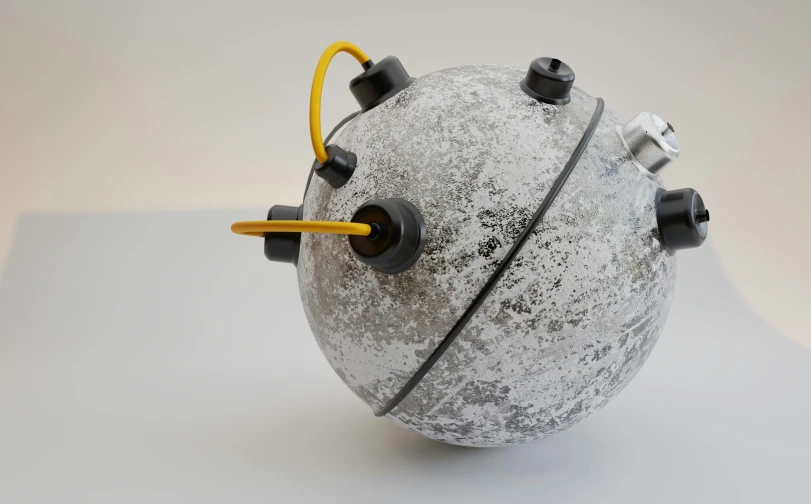 an odd ball with wires attached to it