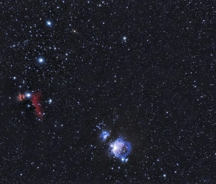 the taranishi cluster and its companion stars are seen in the background