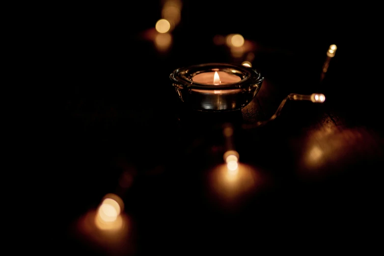 a candle that is sitting on a table