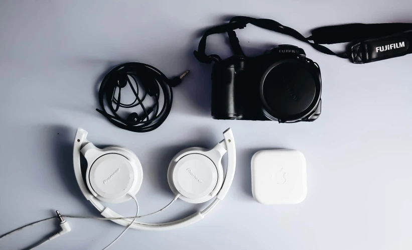 a couple of headphones and a charger