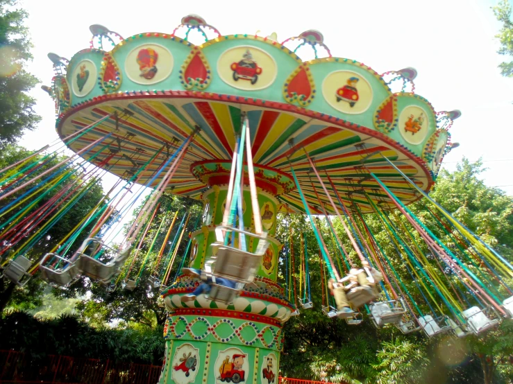 a merry go round is decorated for the carnival