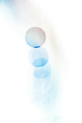 three blue circles of white are displayed