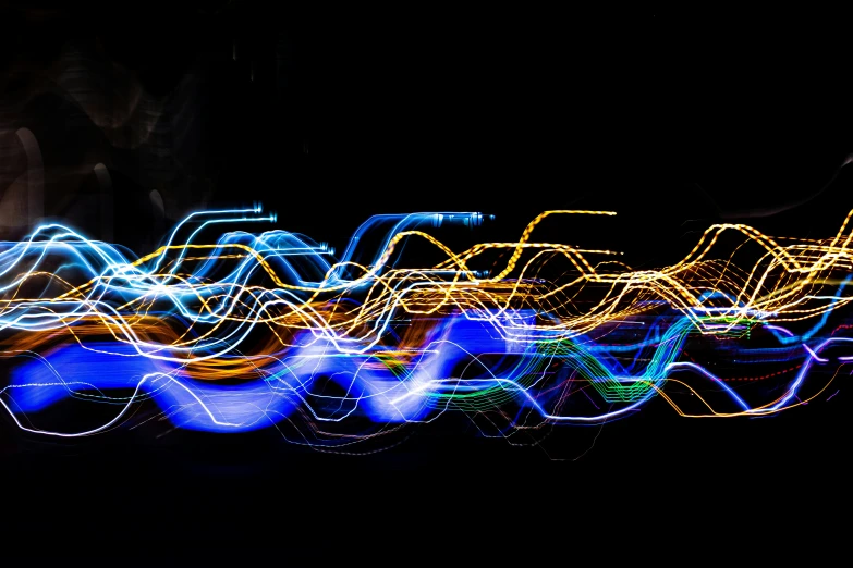 light painting po of blurry lights