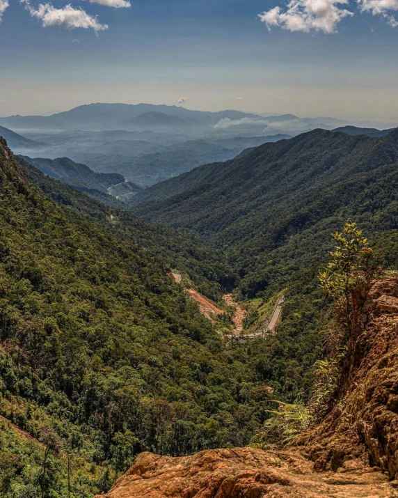 a mountain view from the top of a tall mountain