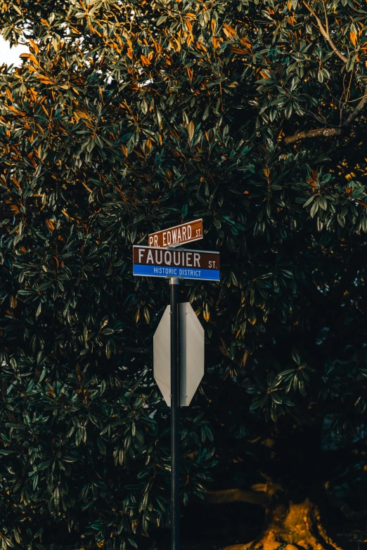 there are two street signs on top of the stop sign