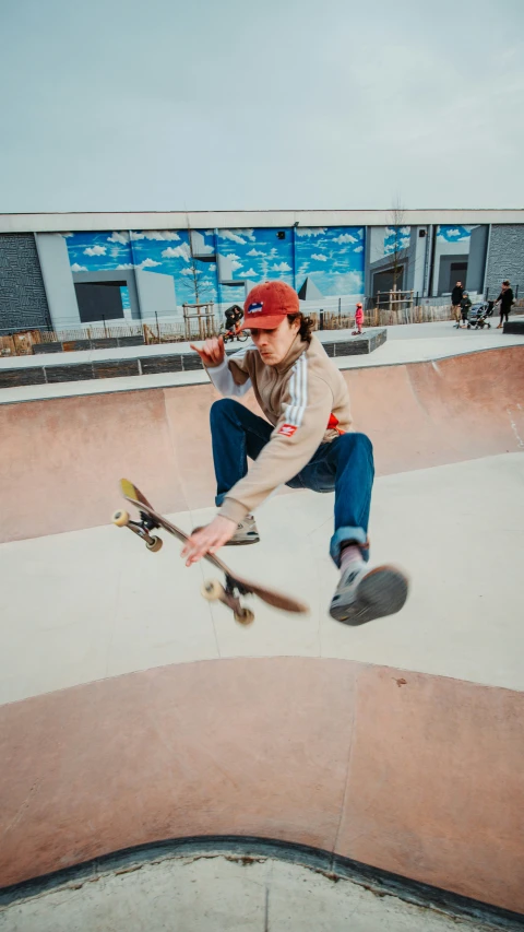 a person on a skateboard doing an air trick