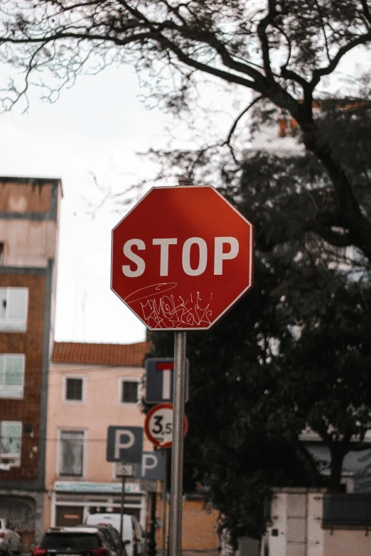 a closeup of the corner of a stop sign