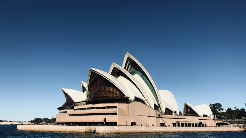 the opera house on a clear day