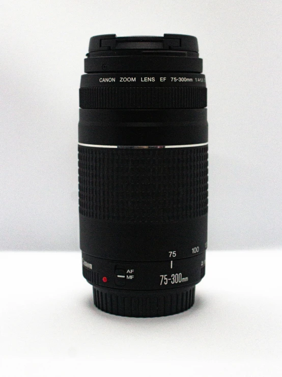 a camera lens is placed on the floor