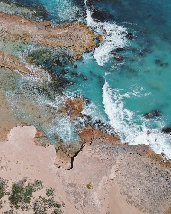 the ocean water that is blue in color