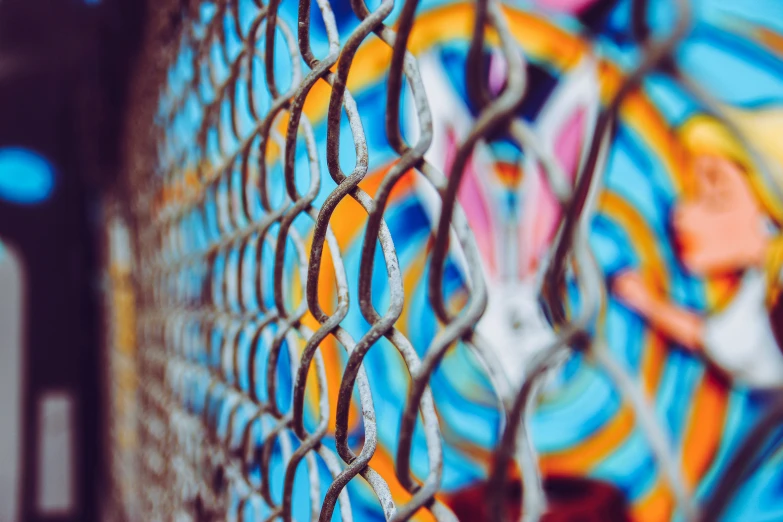 a close up s of a wire fence