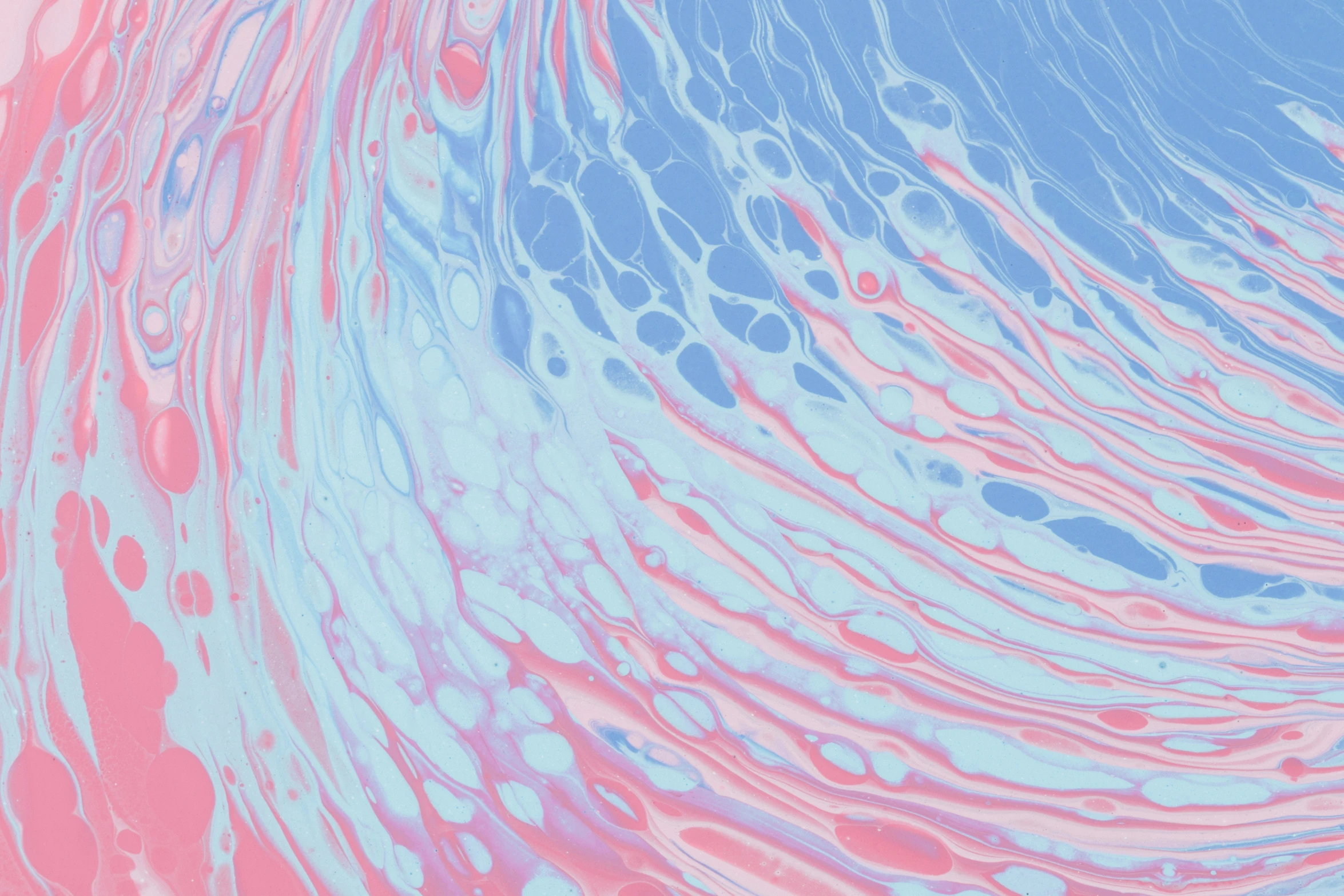 a painting that appears to be pink and blue
