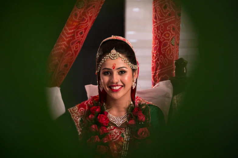 bride in traditional garb at an indian wedding ceremony