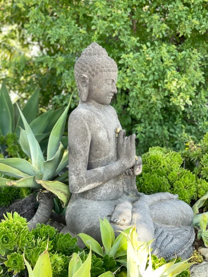 a statue of a buddha sitting on its own
