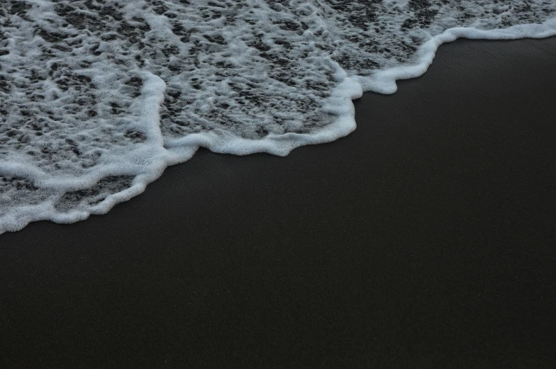 the view of water and sand at a beach