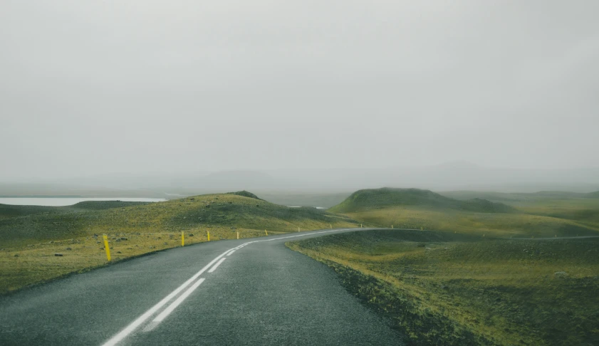 a rural country road through the countryside