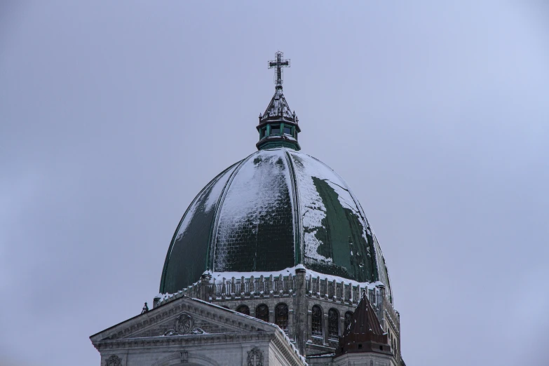 the top of a dome of a church