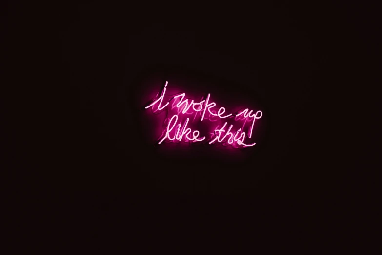 a neon sign that reads i smoke up like that